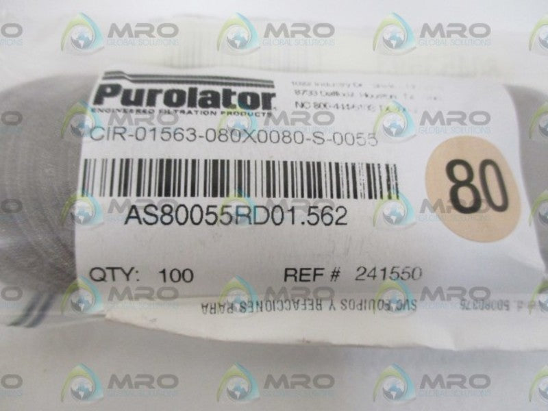 LOT OF 100 PUROLATOR EFP AS80055RD01.562 FILTER SCREEN *NEW IN A BAG*