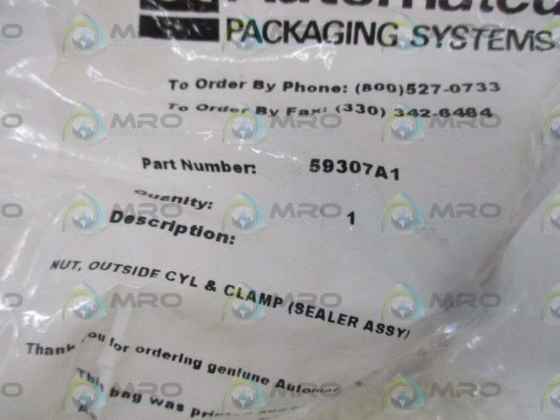 AUTOMATED 59307A1 NUT,OUTSIDE & CLAMP * NEW IN A FACTORY BAG *
