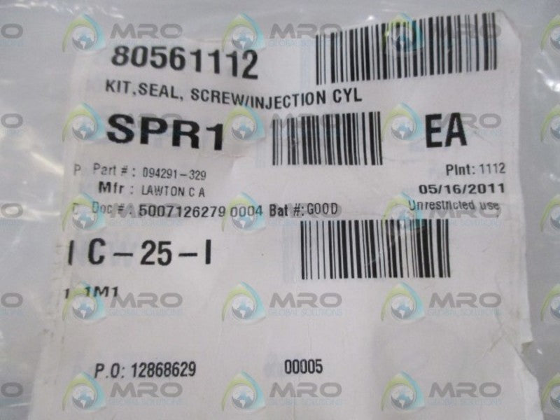 LAWTON 094291-329 SCREW/INKECTION CYLINDER SEAL KIT * NEW IN A BAG *