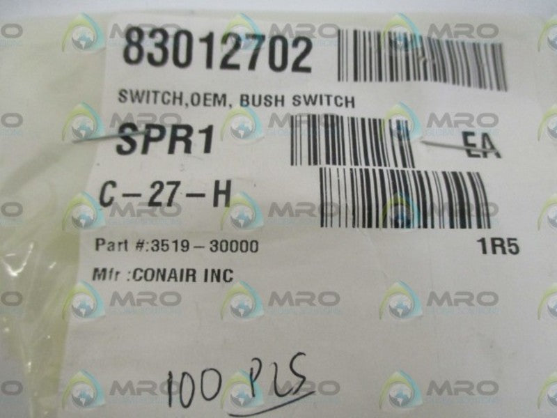 LOT OF 100 CONAIR INC, 3519-30000 BUSH SWITCH *NEW IN A BAG*