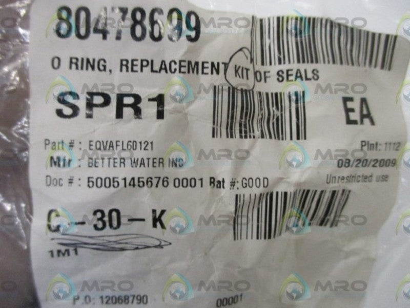 BETTER WATER INC. EQVAFL60121 REPLACEMENT KIT  * NEW IN A BAG *
