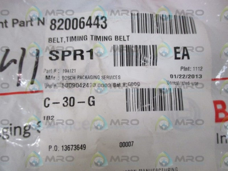 BOSCH 194121 TIMING BELT * NEW IN A FACTORY BAG *