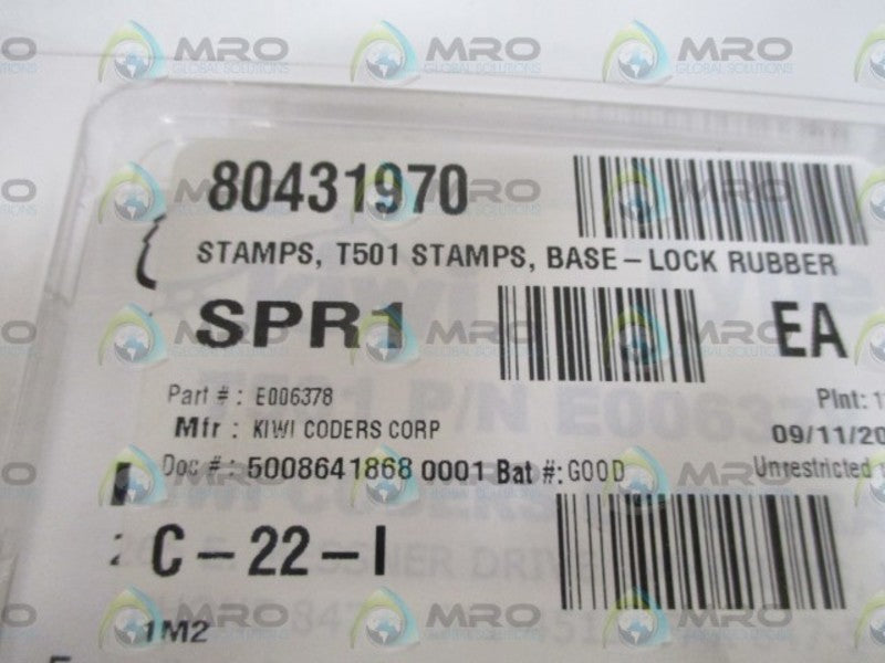 KIWI CORP. E006378 T501 STAMPS * ORIGINAL PACKAGED *