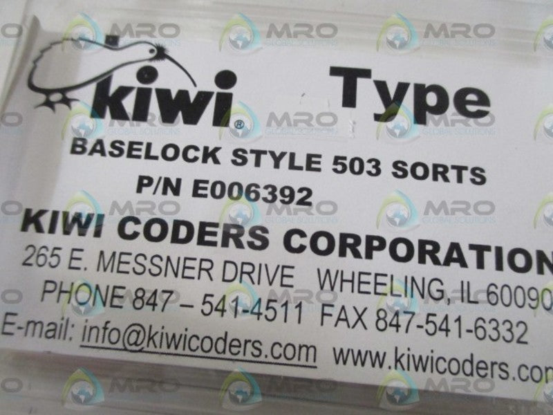 LOT OF 55 KIWI CORP. E006392 T STAMP *ORIGINAL PACKAGE*