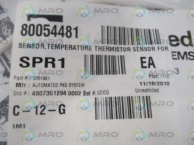 AUTOMATED 58519A1 TEMPERATURE THERMISTOR SENSOR * NEW In A BAG *