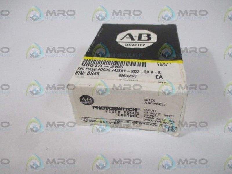 ALLEN BRADLEY 42SRP-6023-QD SER.B PHOTOSWITCH (MISSING RING) * NEW IN  BOX *