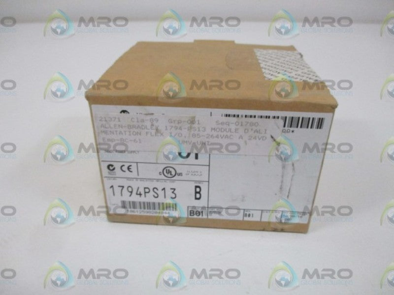 ALLEN BRADLEY 1794-PS13 SER. B DATE: 2010 * FACTORY SEALED *