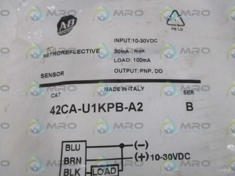 ALLEN BRADLEY 42CA-U1KPB-A2 SER.B PROXIMITY SWITCH * NEW IN A FACTORY BAG *