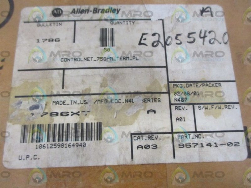 LOT OF 50 ALLEN BRADLEY 1786-XT CONTROLNET *FACTORY SEALED*