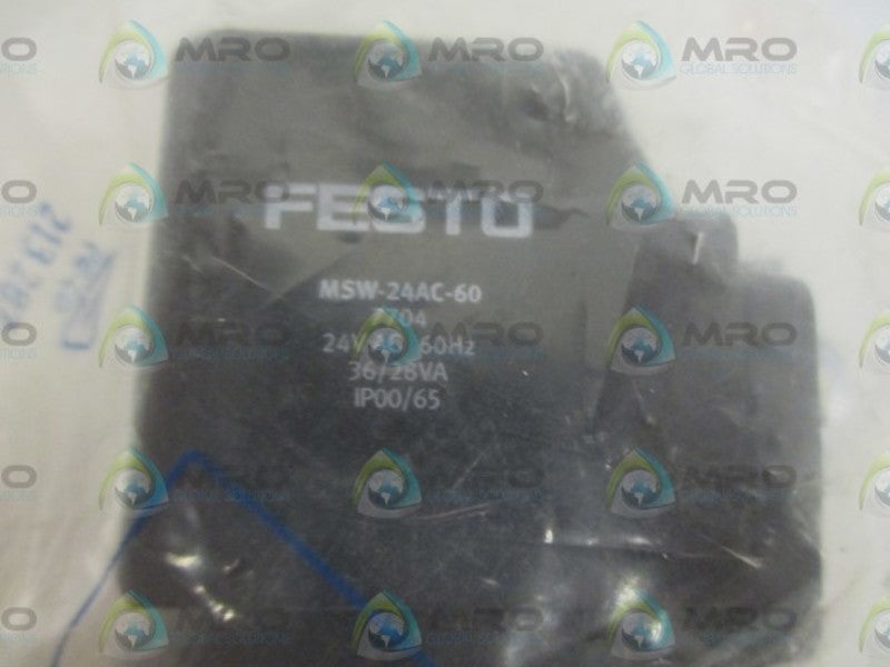 FESTO MSW-24AC-60 SOLENOID COIL * NEW IN A FACTORY BAG *