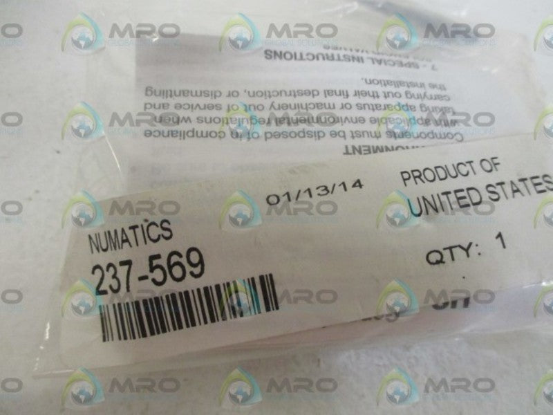 NUMATICS 237-569 SOLNEOID ASSEMBLY * NEW IN FACTORY BAG *