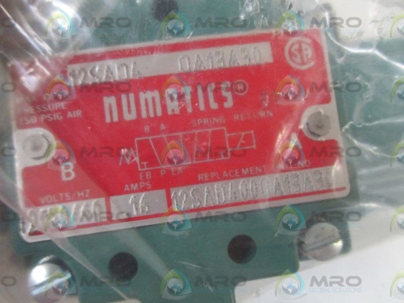 NUMATICS 12SAD4000A13A30 SOLENOID VALVE * NEW IN A BAG*