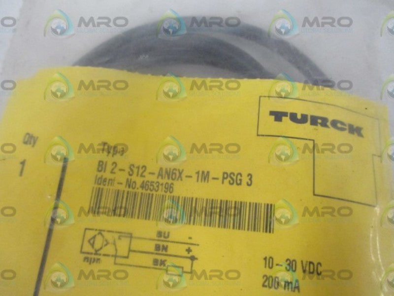 TURCK BI2-S12-AN6X-1M-PSG3 PROXIMITY SWITCH * NEW IN A BAG *