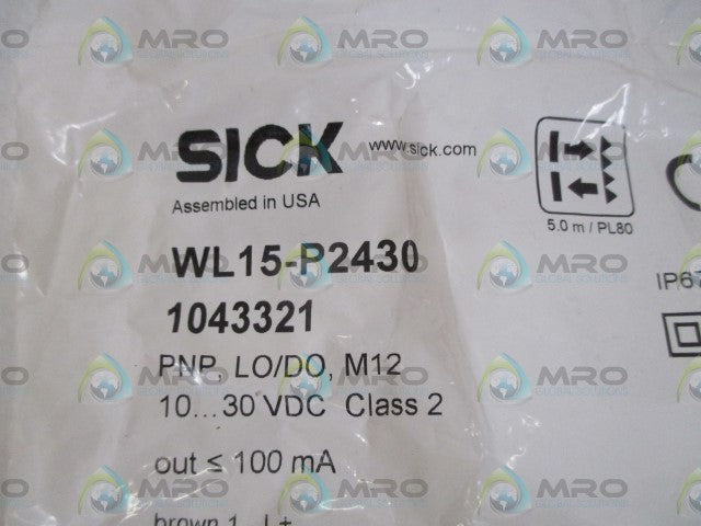 SICK WL15-P2430 PROXIMITY SENSOR *NEW IN A FACTORY BAG*