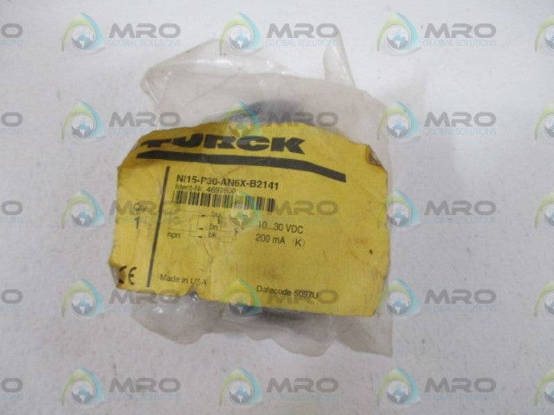 TURCK NI15-P30-AN6X-B2141 PROXIMITY SENSOR * NEW IN A FACTORY BAG *