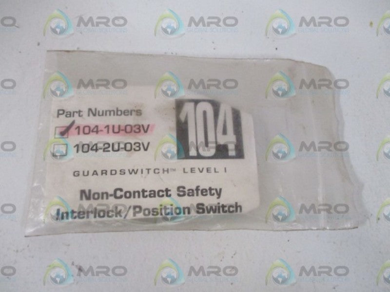 SENTROL INDUSTRIAL 104-1U-03V SAFETY INTERLOCK SWITCH * NEW IN A BAG *