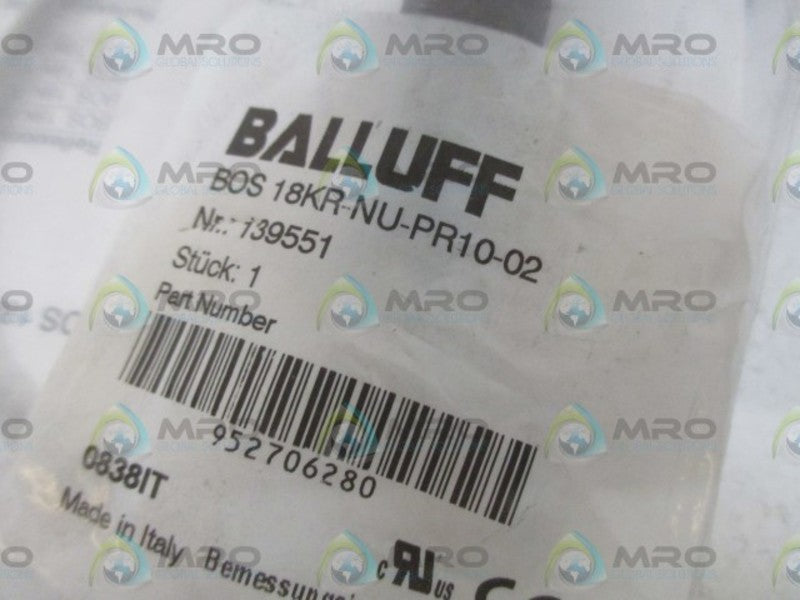 BALLUFF BOS18KR-NU-PR10-02 PHOTOELECTRIC SENSOR * NEW IN A FACTORY BAG *