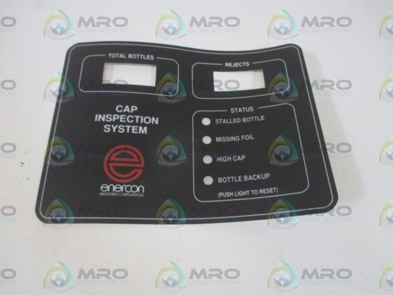 ENERCON CAP INSPECTION SYSTEM PANEL *NEW NO BOX*