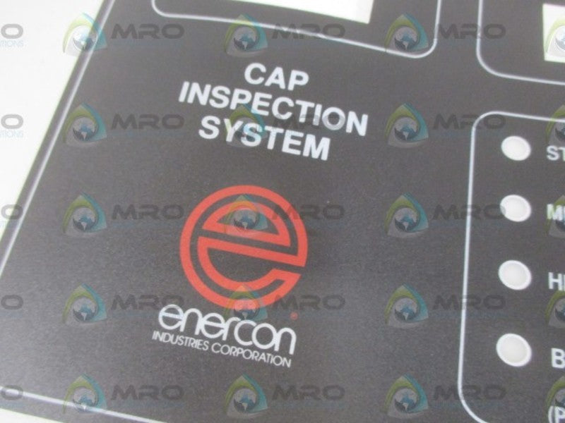 ENERCON CAP INSPECTION SYSTEM PANEL *NEW NO BOX*
