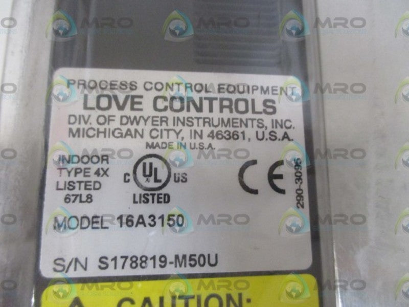 LOVE CONTROLS 16A3150 TEMEPERATURE CONTROLLER * ORIGINAL PACKAGE *
