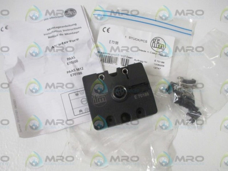 IFM EFECTOR E70188 FLAT CABLE ADAPTER * NEW IN FACTORY BAG *