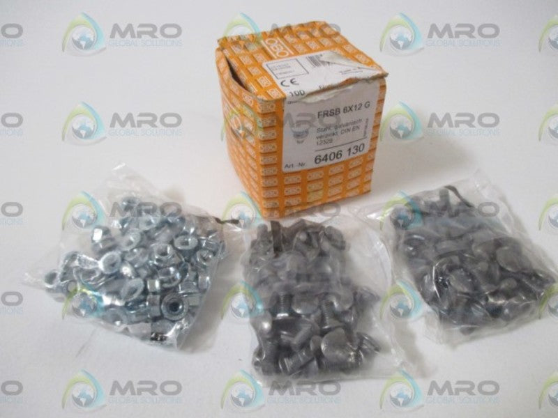 LOT OF 100 OBO BETTERMANN FRSB 6X12 G (6406 130) STAHL, GALVANISH *NEW IN BOX*