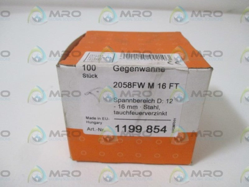 LOT OF 100 OBO BETTERMANN 2058FW M 16 FT (1199 854) SPANNBEREICH*FACTORY SEALED*
