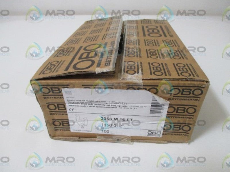 LOT OF 100 OBO BETTERMANN 2056 M 16 FT(1156 012) CLAMP CLIP *NEW IN BOX*