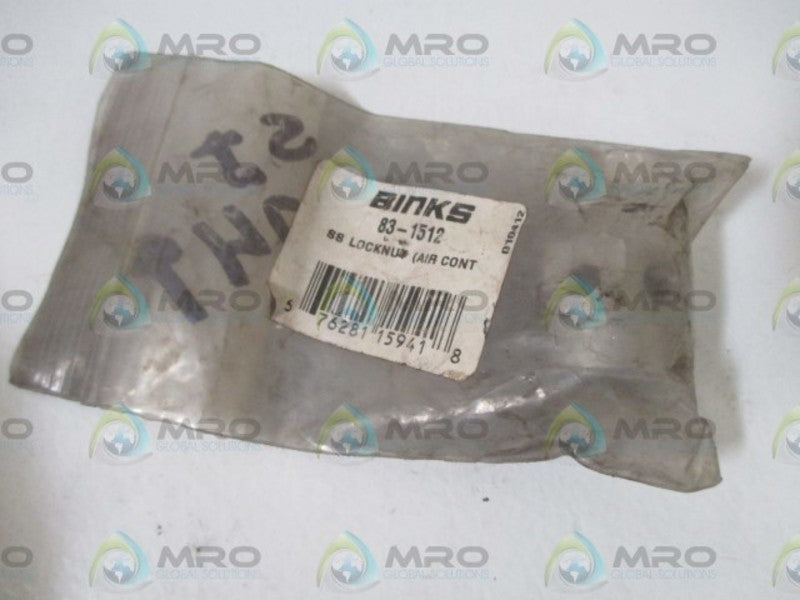 BINKS 83-1512 LOCKUP (AIR COUNT) * NEW IN A BAG *