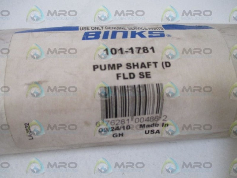 BINKS 101-1781 PUMP SHAFT * NEW IN A BAG *