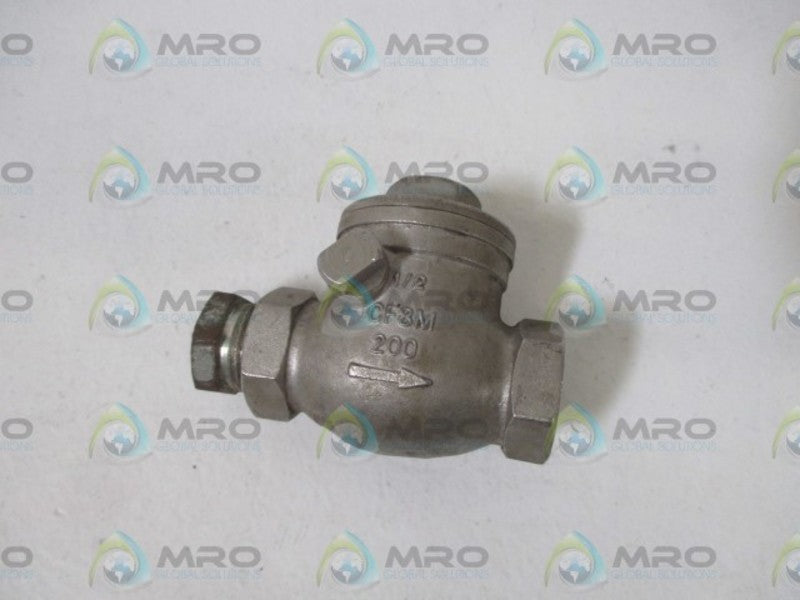 INDUSTRIAL MRO 1/2 CF8M 200 VALVE BODY *USED*