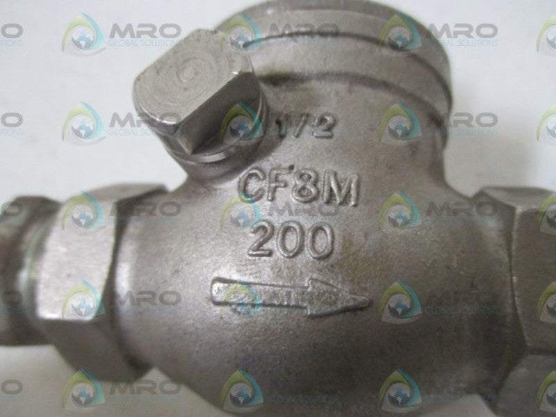 INDUSTRIAL MRO 1/2 CF8M 200 VALVE BODY *USED*
