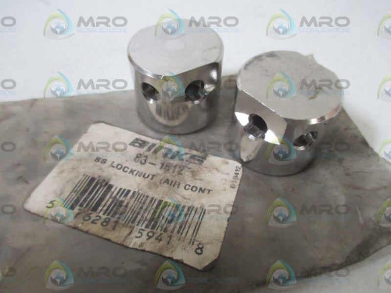 LOT OF 2 BINKS 83-1512 LOCKNUT AIR COUNT *NEW IN A BAG*