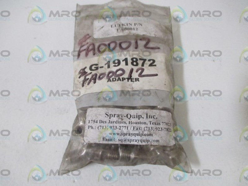 LOT OF 28 SPRAY-QUIP INC, G-191872 ADAPTER *NEW IN A BAG*
