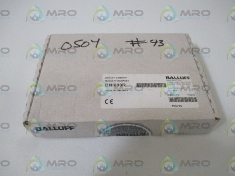 BALLUFF BNI000R NETWORK INTERFACE * FACTORY SEALED *