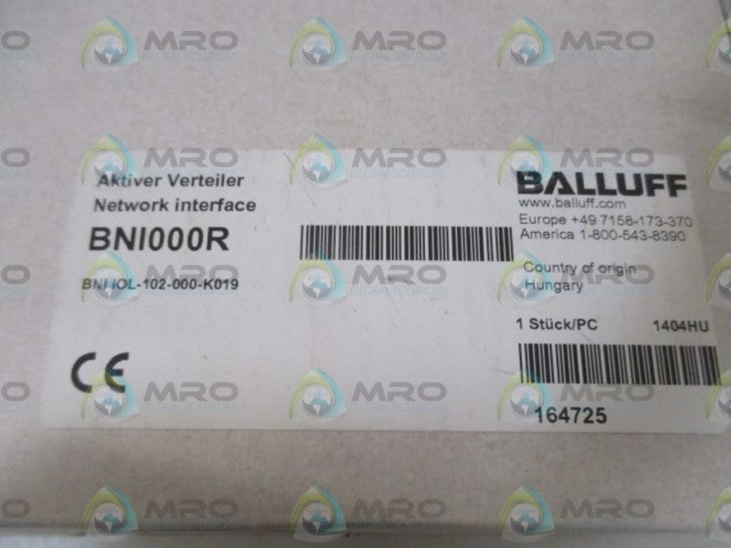 BALLUFF BNI000R NETWORK INTERFACE * FACTORY SEALED *