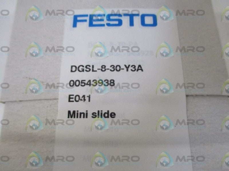 FESTO DGSL-8-30-Y3A MINI SLIDE * FACTORY SEALED *