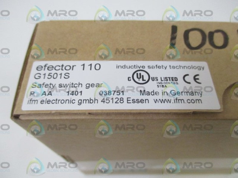 IFM EFECTOR G1501S SAFETY RELAY * FACTORY SEALED *