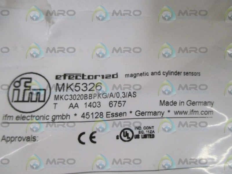 IFM EFECTOR MK5326 MAGNETIC CYLINDER SENSOR * NEW IN A FACTORY BAG *
