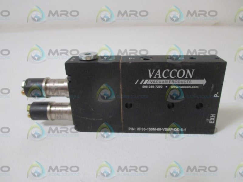 VACCON VP35-150M-60-VSMP-QD-6-1 SOLENOID VALVE *USED*