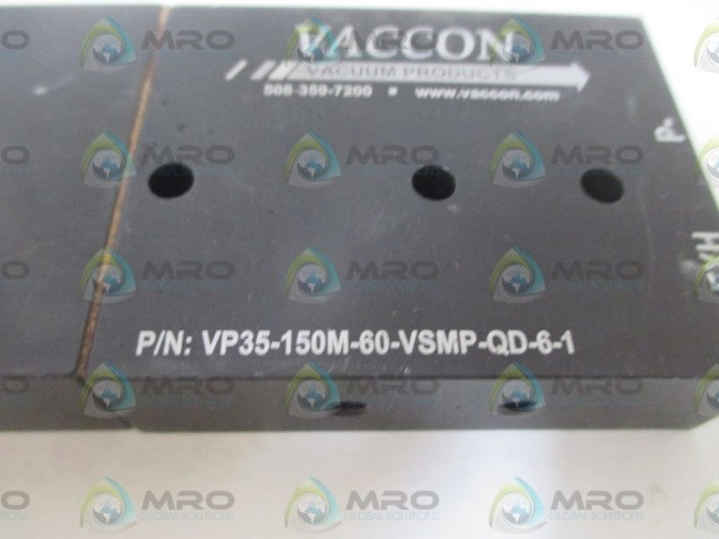 VACCON VP35-150M-60-VSMP-QD-6-1 SOLENOID VALVE *USED*
