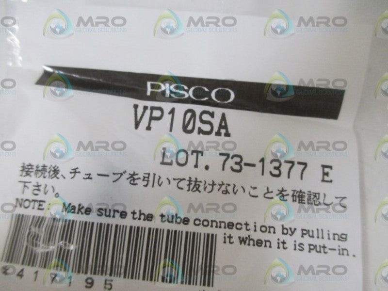 PISCO VP10SA TUBE CONNECTION *NEW IN A FACTORY BAG*