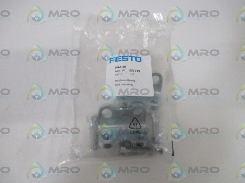 LOT OF 4 FESTO HNA-20 FOOT MOUNTING *NEW IN A FACTORY BAG*