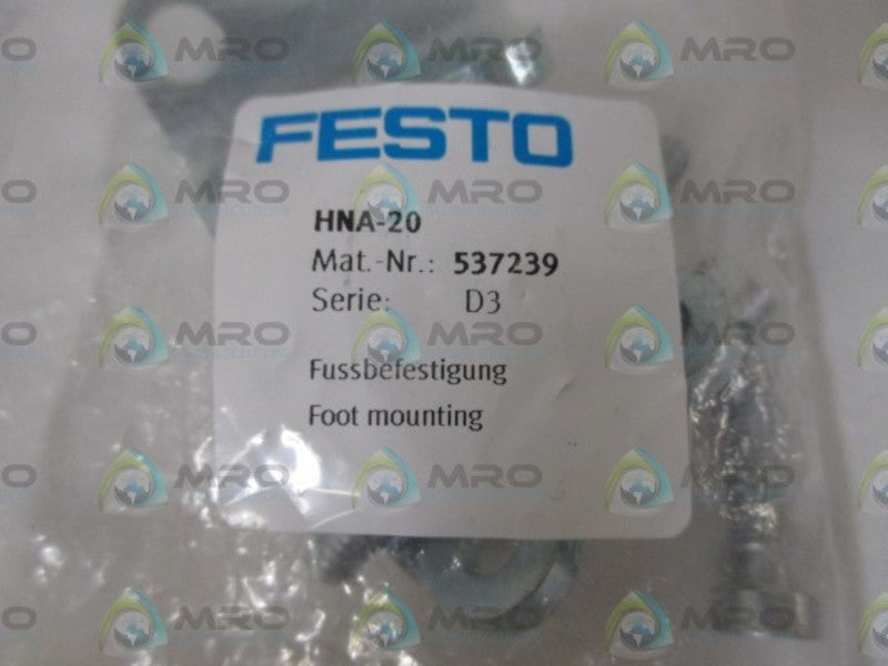 LOT OF 4 FESTO HNA-20 FOOT MOUNTING *NEW IN A FACTORY BAG*