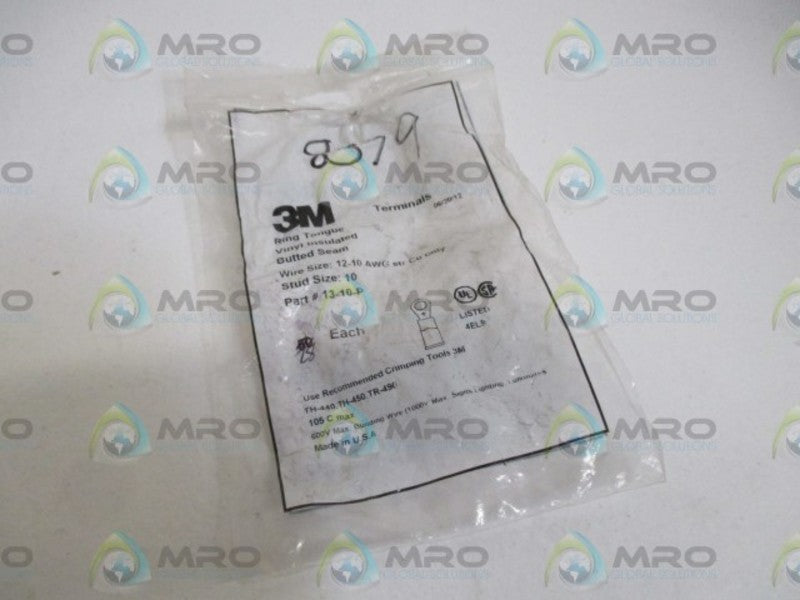 LOT OF 28 3M 13-10-P RING TONGUE/VINYL INSULATED *NEW NO BOX*