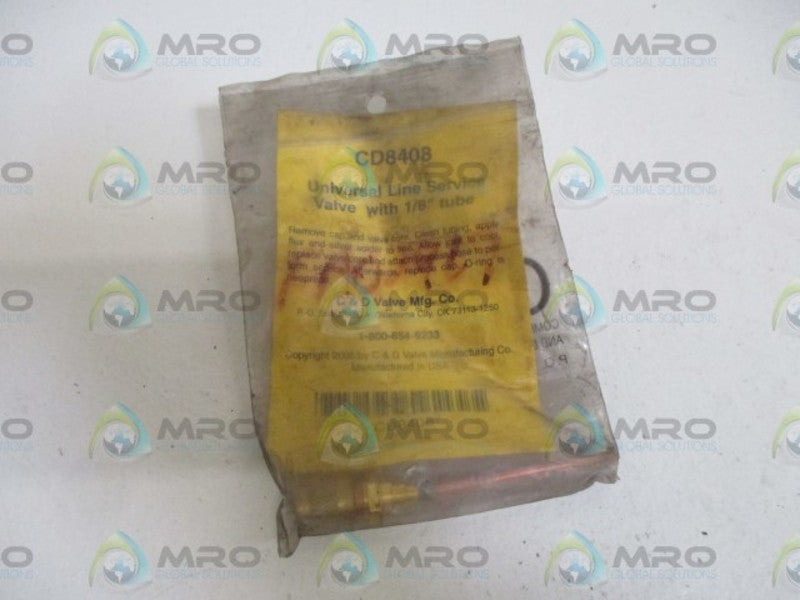 C&D CD8408 UNIVERSAL LINE SERVICE VALVE WITH 1/8" TUBE * NEW IN A BAG *