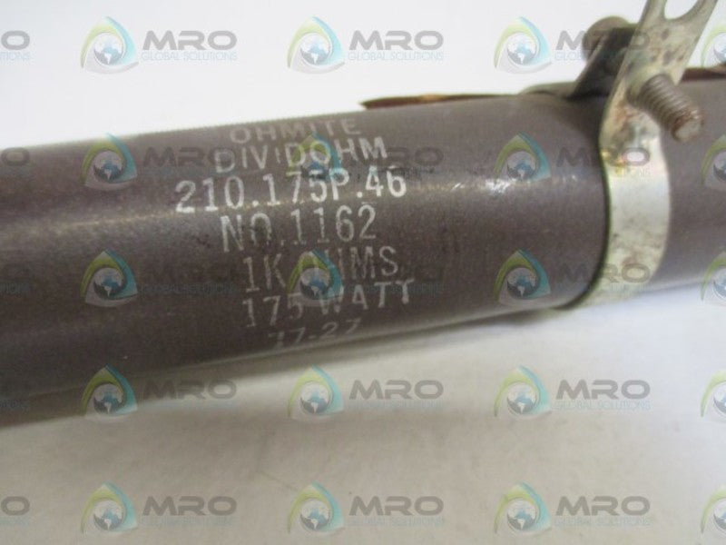LOT OF 3 OHMITE 1162 RESISTOR 1000OHMS 175 WATTS *NEW NO BOX*
