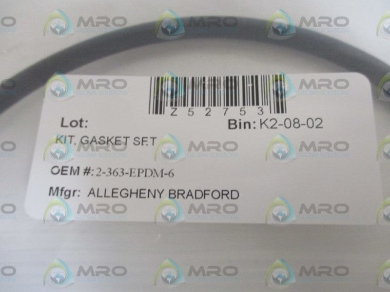 ALLEGHERY 2-363-EPDM-6 GASKET SET KIT * NEW IN A BAG *