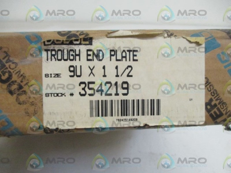 DODGE 354219 TROUGH END PLATE 9UX1-1/2 * FACTORY SEALED *