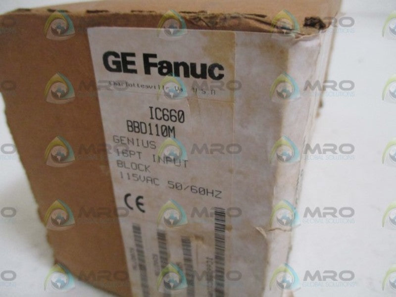 GE FANUC IC660BBD110M 16PT INPUT BLOCK 115VAC * FACTORY SEALED *